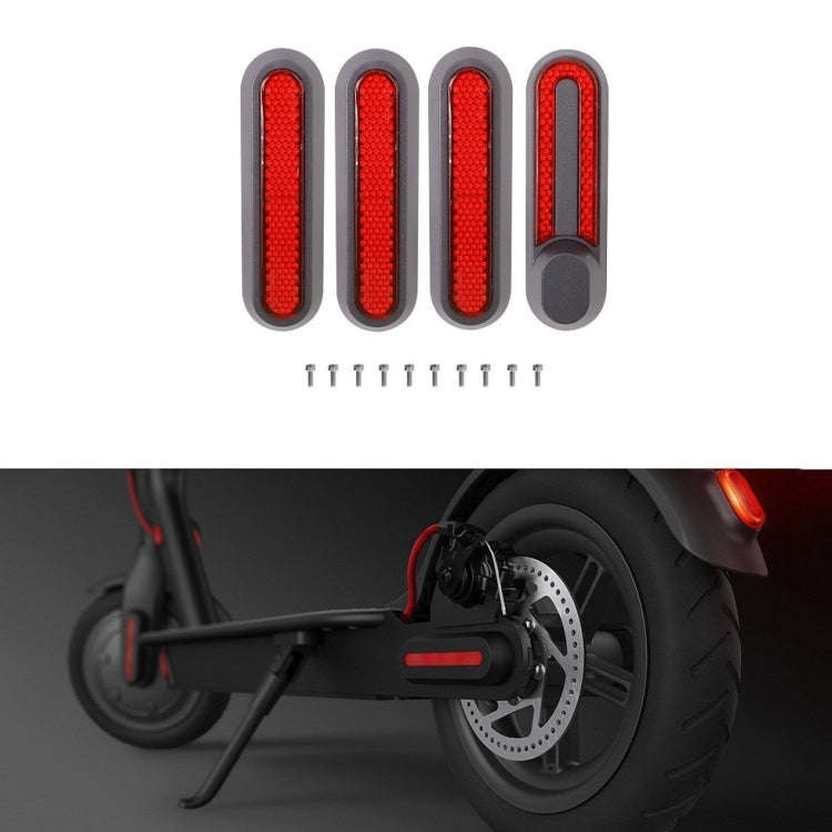 Electric Scooter Wheel Four-way Side Decorative Cover With Reflective Strips & Screws For Xiaomi ...