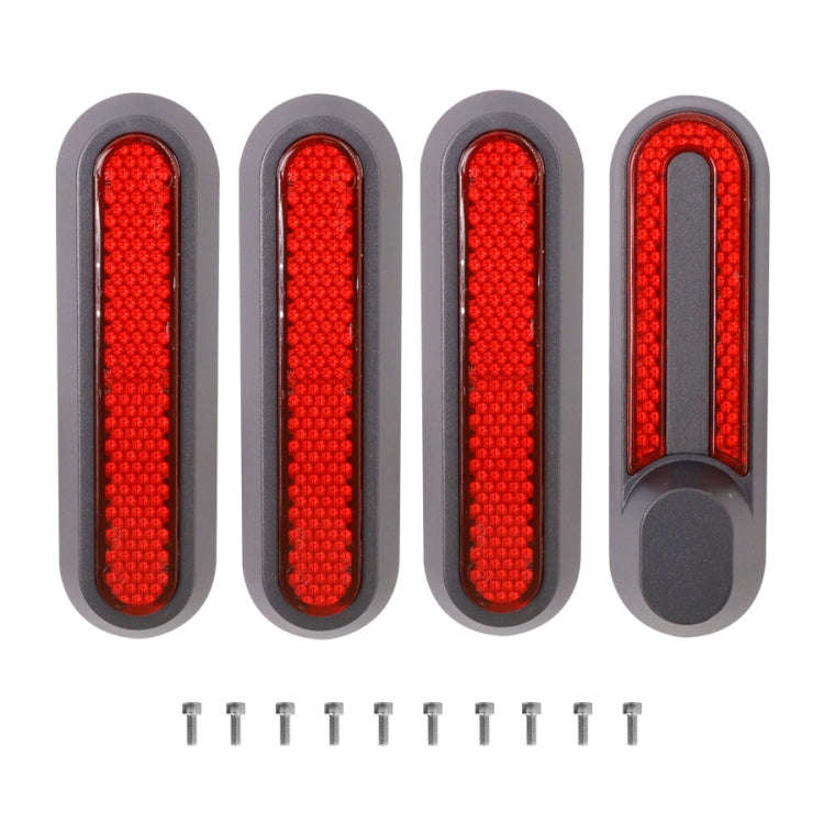 Electric Scooter Wheel Four-way Side Decorative Cover With Reflective Strips & Screws For Xiaomi ...