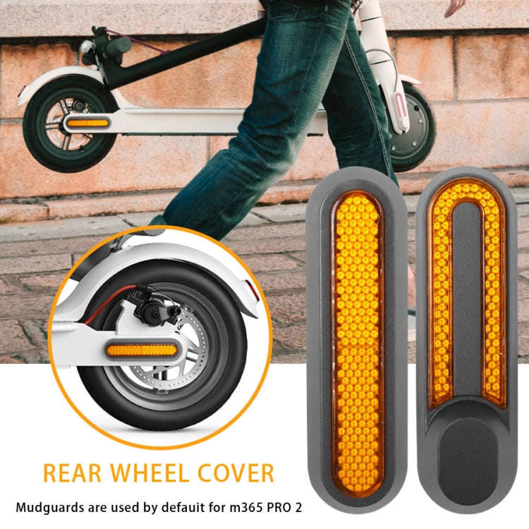 Electric Scooter Wheel Four-way Side Decorative Cover With Reflective Strips & Screws For Xiaomi ...