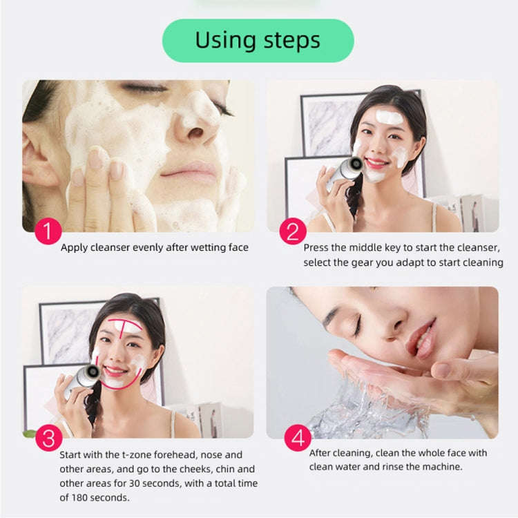 4-In-1 Electric Facial Cleansing Brush To Clean Pores And Blackheads Makeup Remover Brush Waterpr...