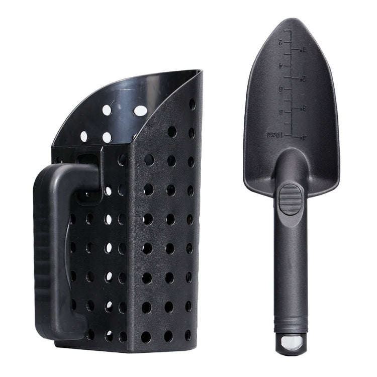 Metal Detector Sand Scoop And Shovel Set Digging Tool(Black)