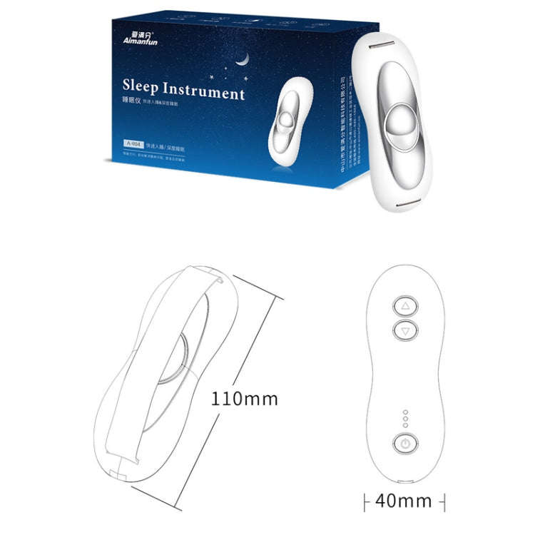Aimanfun 904 Micro-Current Sleep Aid Portable Wireless Fast Sleep Device(White)