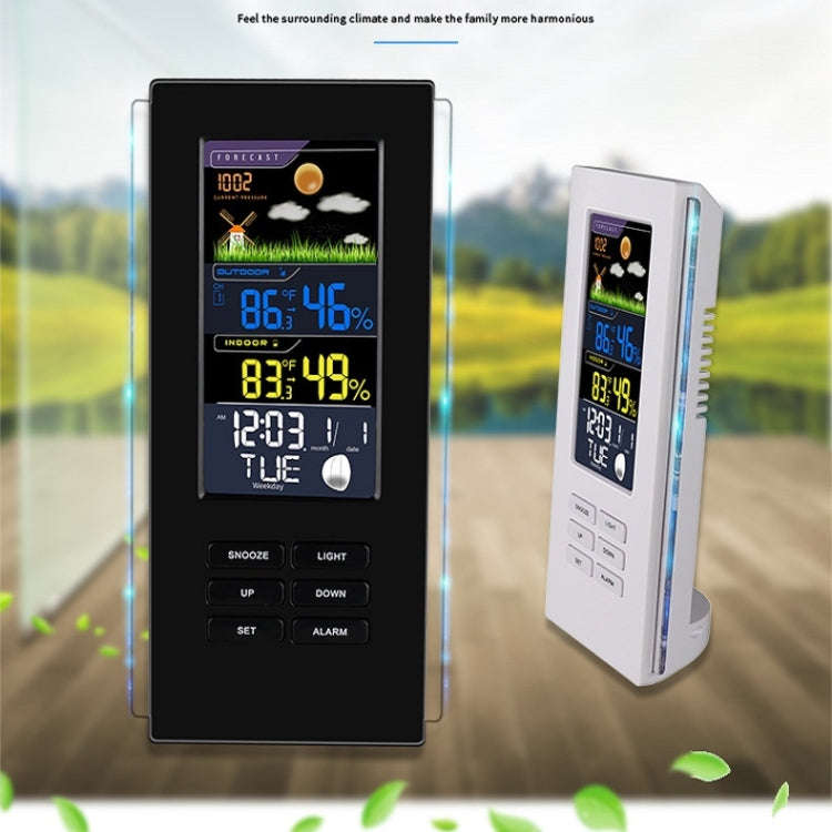 Wireless Colorful Screen Indoor And Outdoor Temperature Humidity Meter Barometer Smart Digital El...