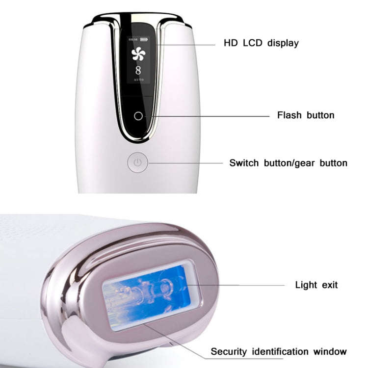 Ladies Laser Hair Removal Device Home IPL Photon Electric Skin Rejuvenation Device, Shape: EU Plu...