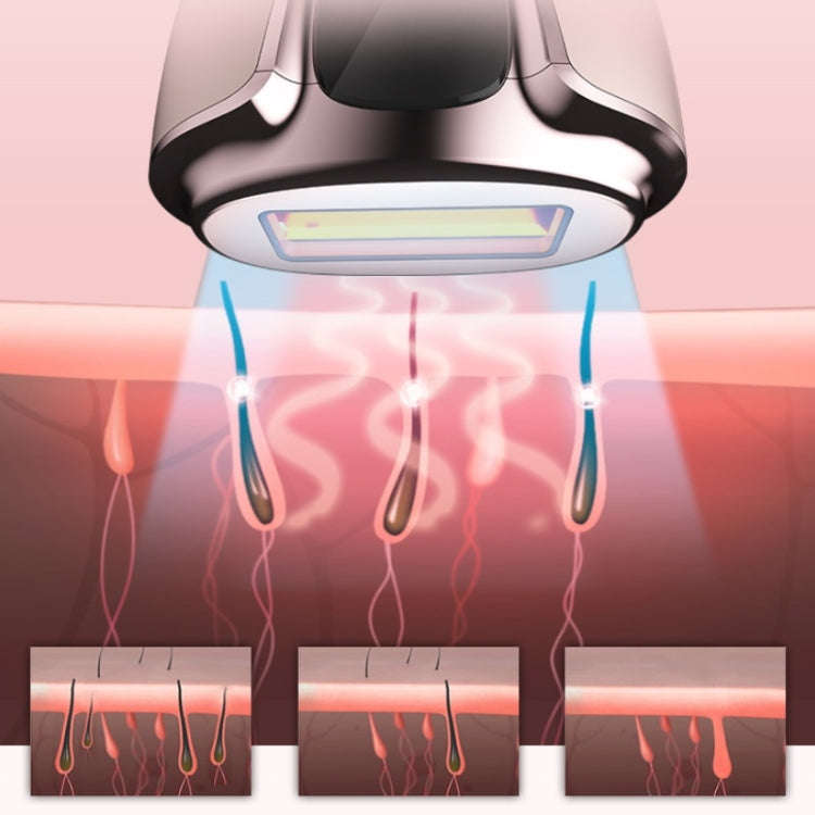 Ladies Laser Hair Removal Device Home IPL Photon Electric Skin Rejuvenation Device, Shape: EU Plu...