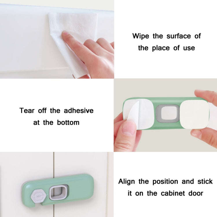 Children Anti-pinch Hand-opening Door Safety Lock(Light Gray)