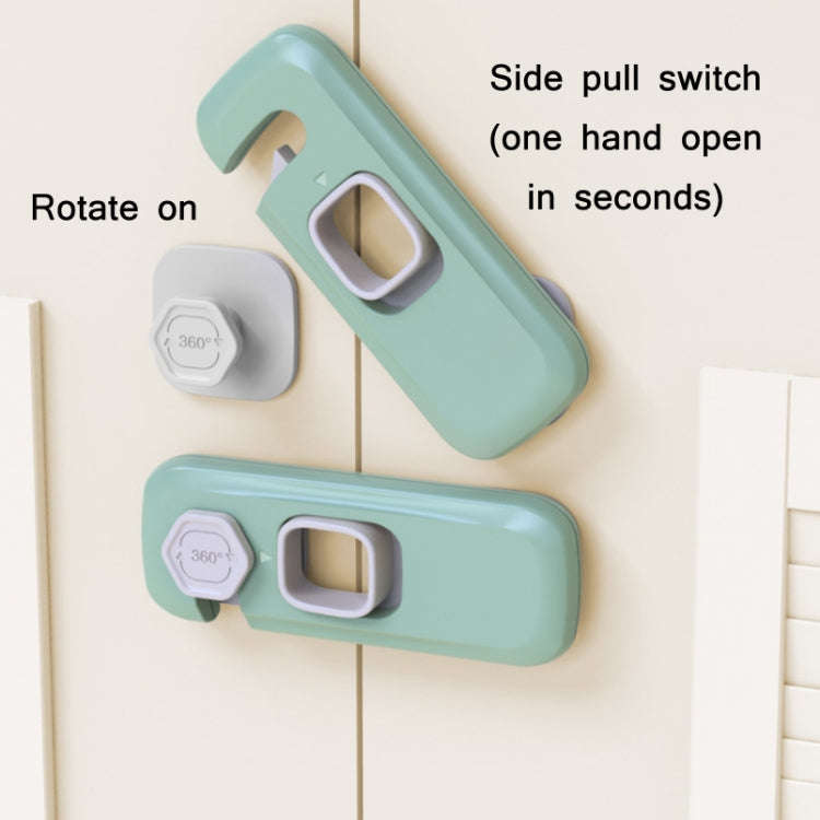 Children Anti-pinch Hand-opening Door Safety Lock(Green)