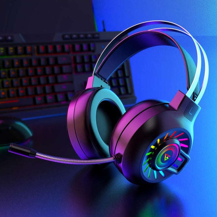 FOREV G97 RGB Luminous Wired Game Headset with Mic, Spec: 7.1 Channel (Black)