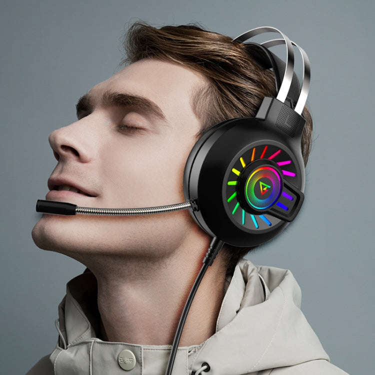 FOREV G97 RGB Luminous Wired Game Headset with Mic, Spec: 7.1 Channel (Black)