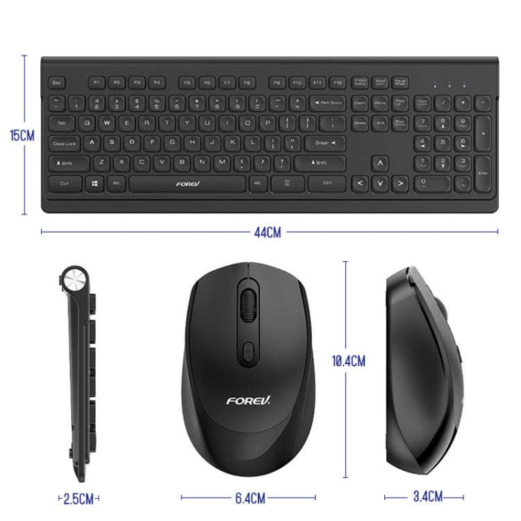 FOREV FV-W306 Wireless Keyboard and Mouse Set(Black)