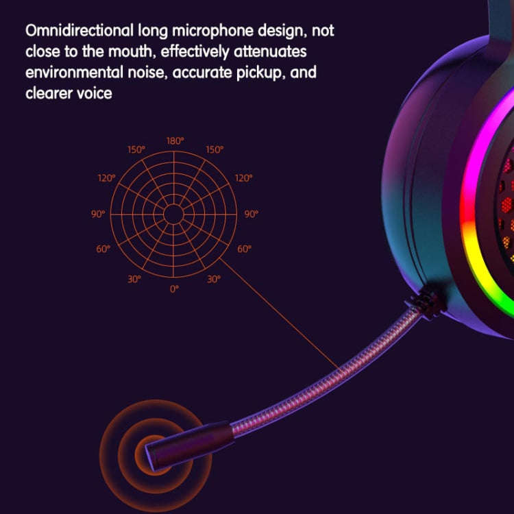 FOREV G99 USB RGBHead-Mounted Wired Headset With Microphone, Style: 7.1 Channel  (Colorful Light ...