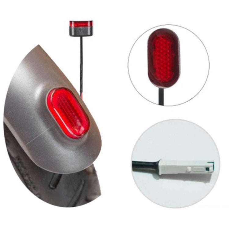 For Xiaomi Mijia M365 Scooter Rear Fending Plate Tail Light Brake Light With Cable & Chip(Black)