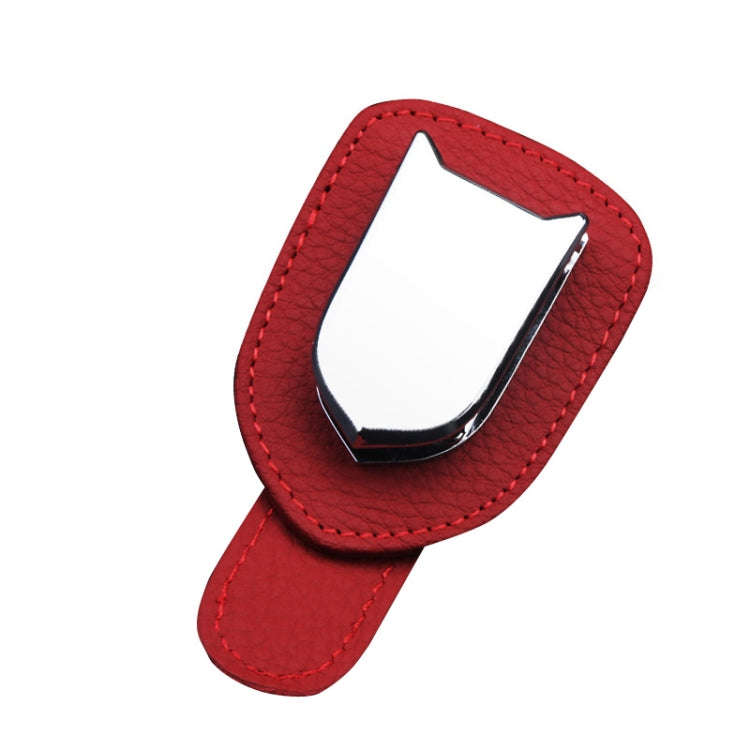 529 Car Sun Visor Glasses Clip Sunglasses Holder(Red)