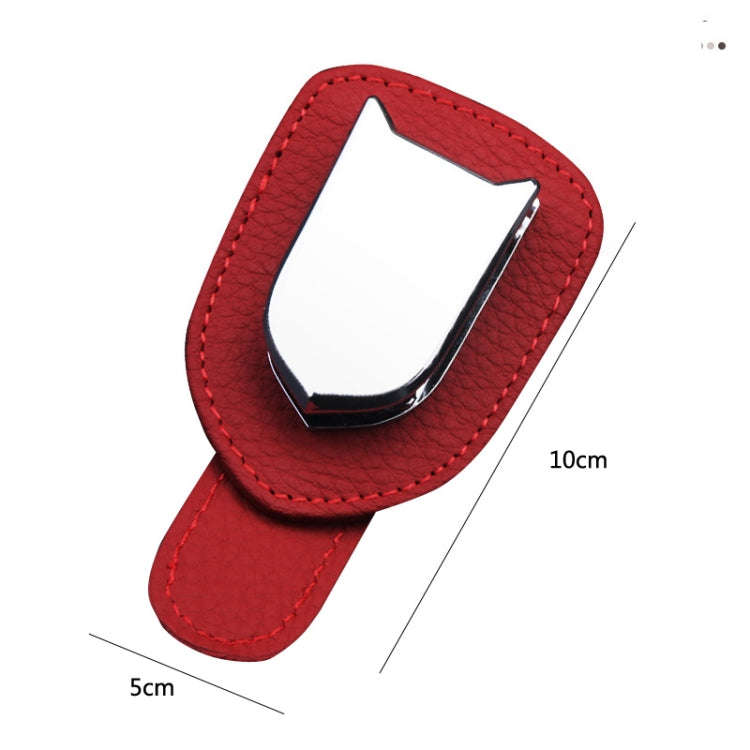 529 Car Sun Visor Glasses Clip Sunglasses Holder(Red)