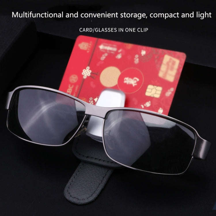 529 Car Sun Visor Glasses Clip Sunglasses Holder(Red)