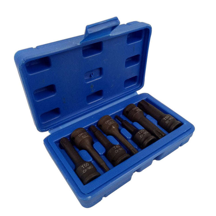 7 PCS / Set 3/8 Inch Pneumatic Pressure Batch Socket Set Tool, Specification: 7093 T Type