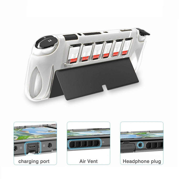 SND-481 Host Semi-Package PC Protective Shell Accommodate 6 Game Cards For Switch OLED(Transparent)