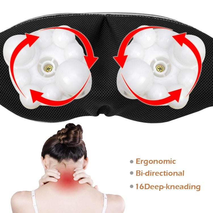 6 Keys Kneading Massage Shawl Cervical Massager, Specification: AU Plug(Black)