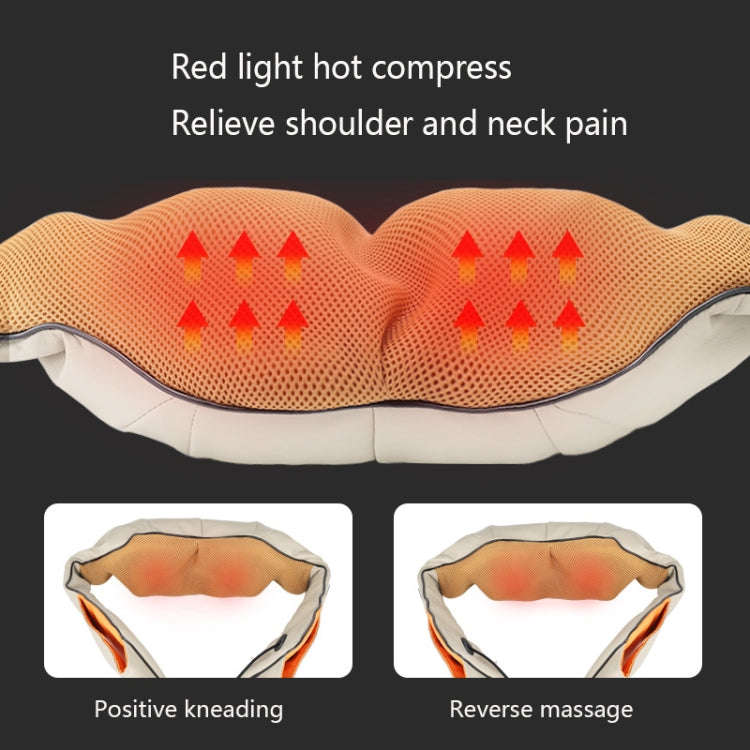 6 Keys Kneading Massage Shawl Cervical Massager, Specification: AU Plug(Black)