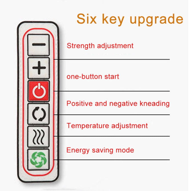 6 Keys Kneading Massage Shawl Cervical Massager, Specification: AU Plug(Black)
