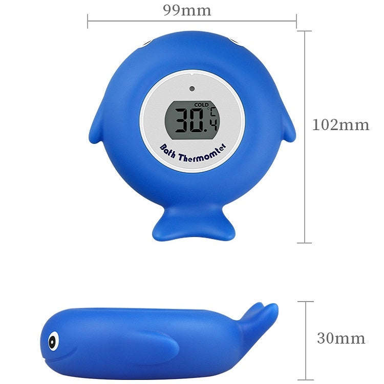 2 PCS Little Fish Baby Bath Electronic Thermometer Bathtub Pool Water Thermometer(Blue)