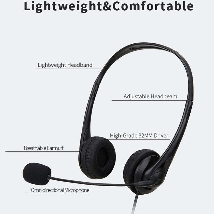 SOYTO SY490 Teaching Office Network Class Student Education Computer Headset, Style: Double Ear B...