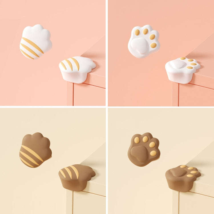 5 PCS Children Silicone Table Anti-Collision Protection Corners Guard(Claw Face Coffee)