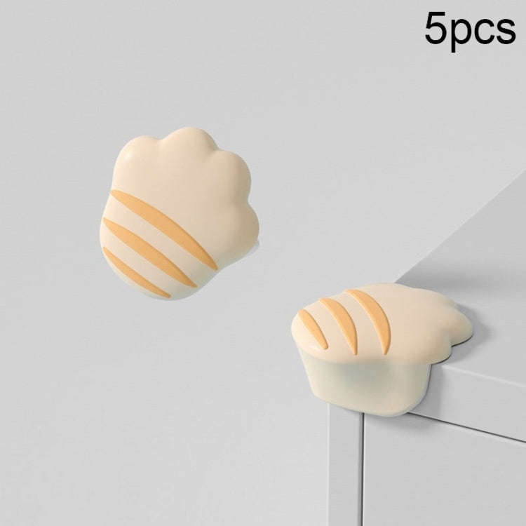 5 PCS Children Silicone Table Anti-Collision Protection Corners Guard(Claw Back Apricot)