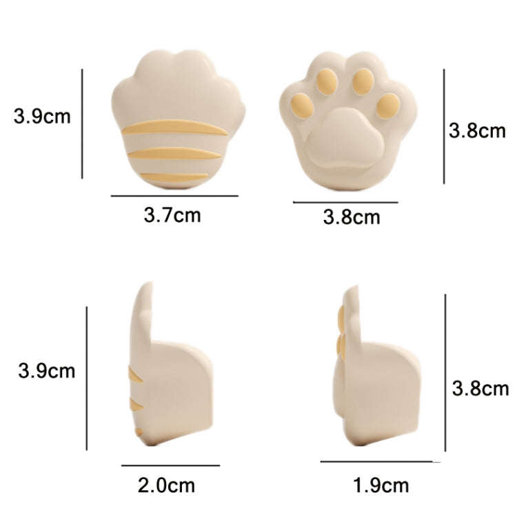 5 PCS Children Silicone Table Anti-Collision Protection Corners Guard(Claw Face White)