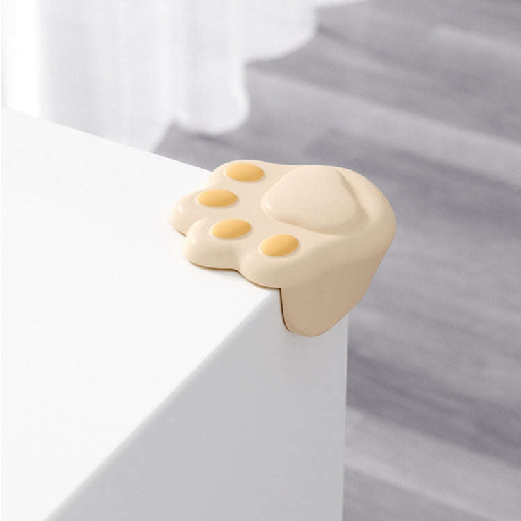 5 PCS Children Silicone Table Anti-Collision Protection Corners Guard(Claw Face Apricot)