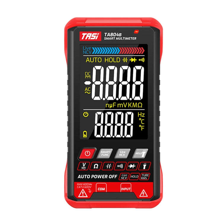 TASI TA804B Auto + Manual Color Screen Digital Intelligent Multimeter OHM NCV Voltage Meter