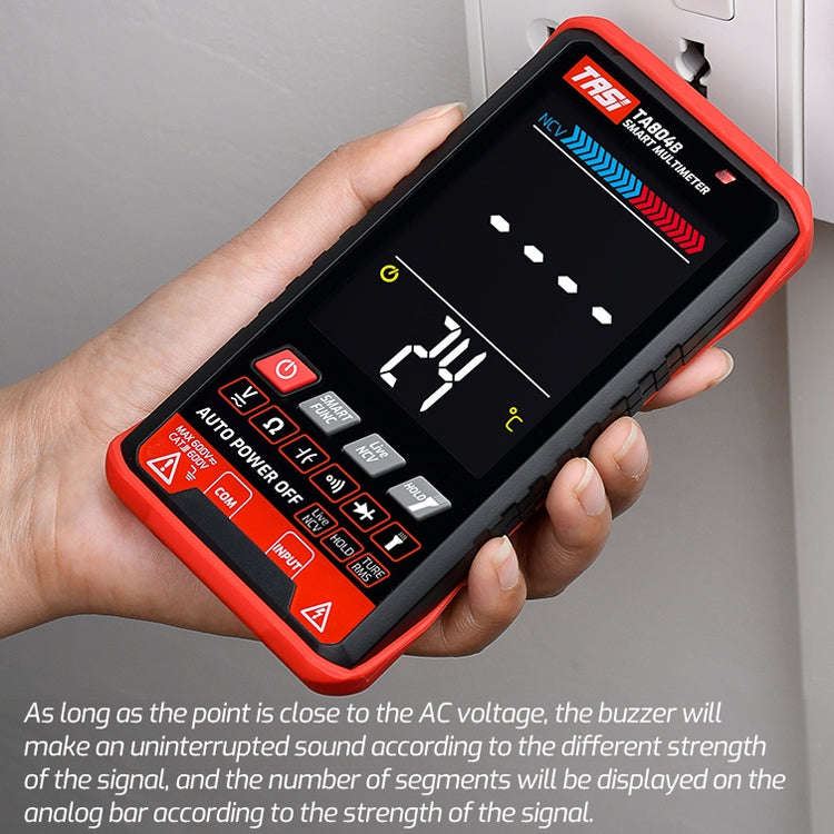 TASI TA804B Auto + Manual Color Screen Digital Intelligent Multimeter OHM NCV Voltage Meter