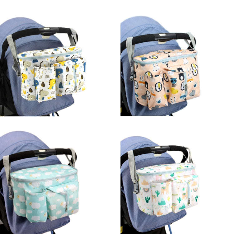 Multifunctional Baby Stroller Storage Bag, Colour: Yellow Zoo