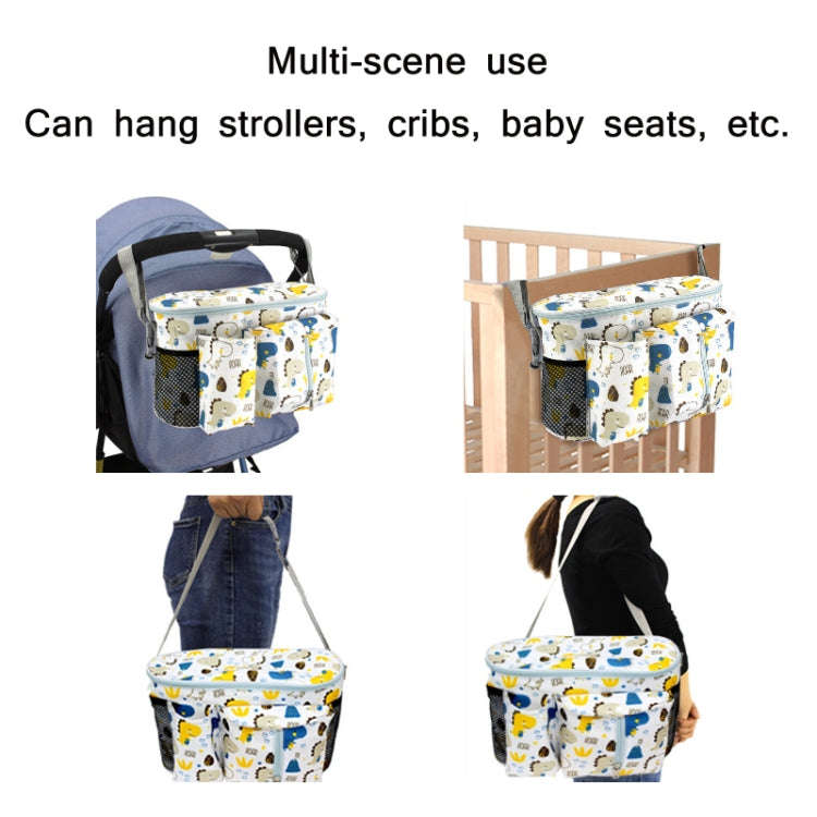 Multifunctional Baby Stroller Storage Bag, Colour: Tibetan Owl + Side Pocket