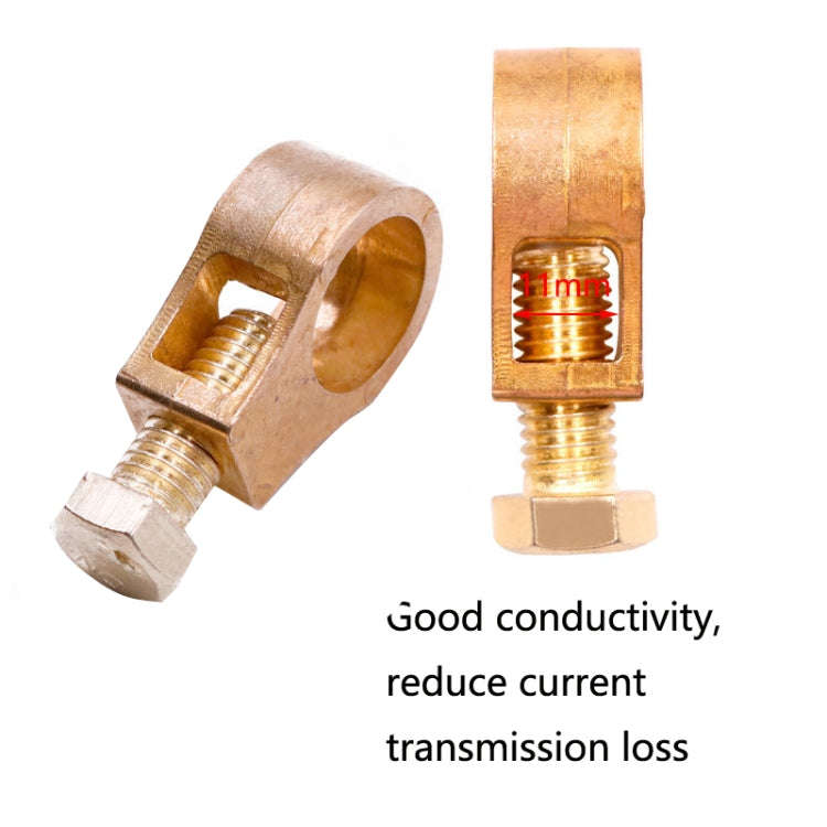 2 Pairs 269 Pure Copper Battery Clip Car Battery Clip(Yellow)