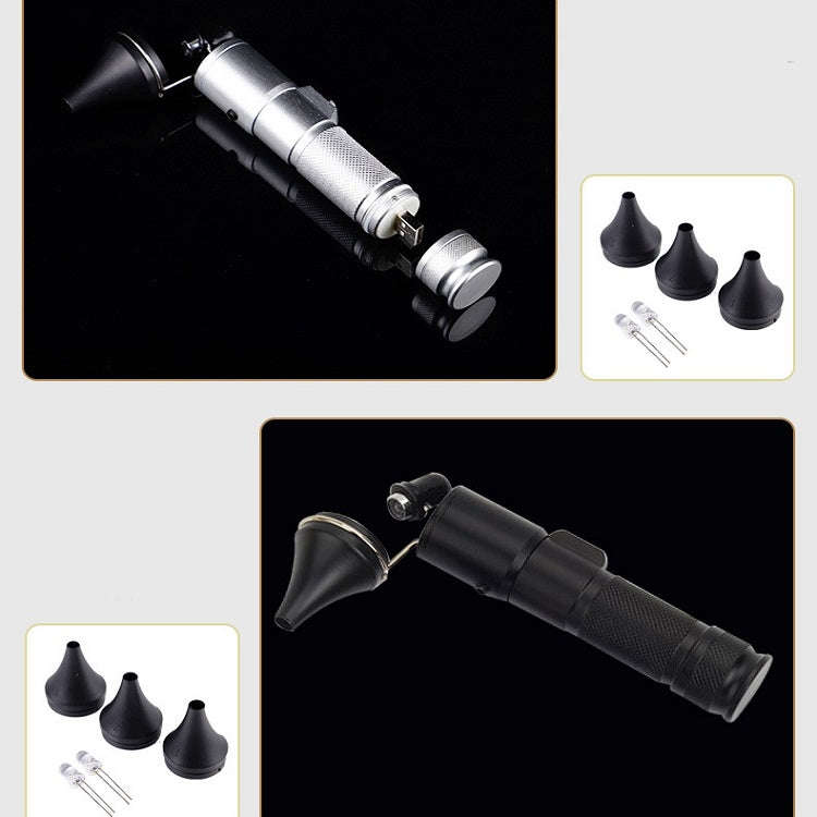 Ear Cleaning Hand Lamp USB Charging Otoscope(Black)