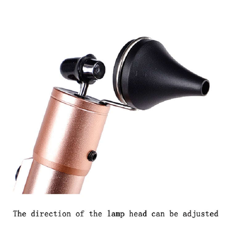 Ear Cleaning Hand Lamp USB Charging Otoscope(Elegant Gold)