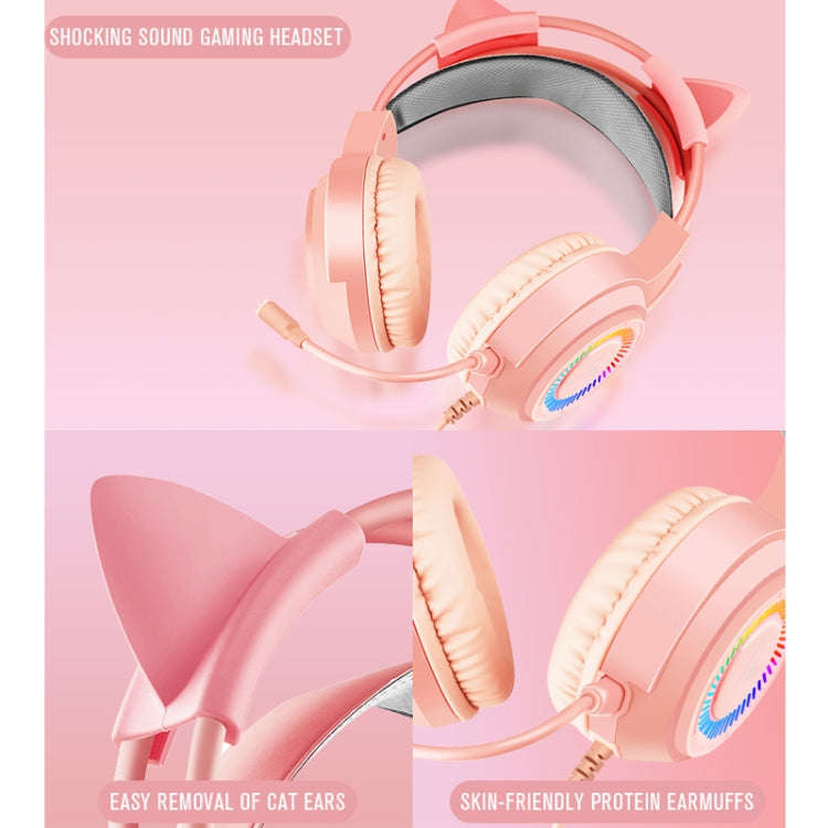 Shipadoo LD-122 4 in 1 Girly Glowing Keyboard + Mouse + Earphone + Mouse Pad Set(Pink Punk)