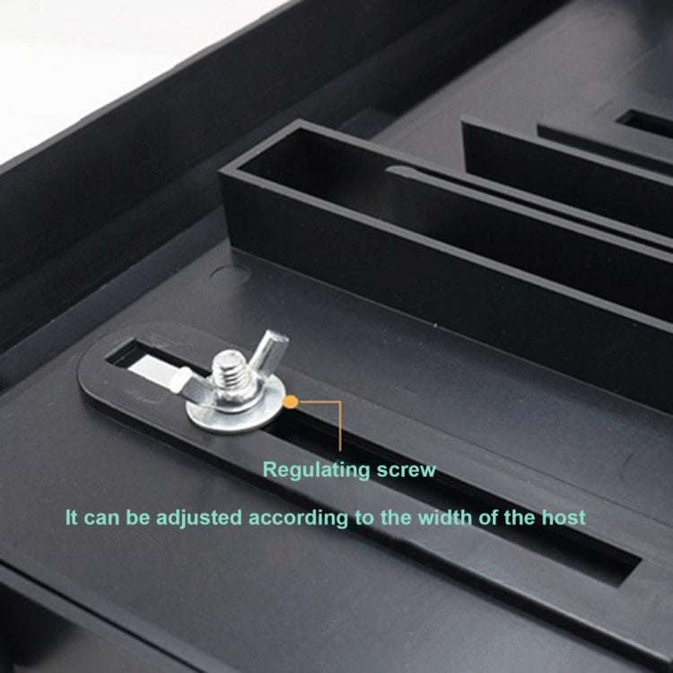 ZJ008 Computer Host Bracket with Brake Movable Tray(Black)