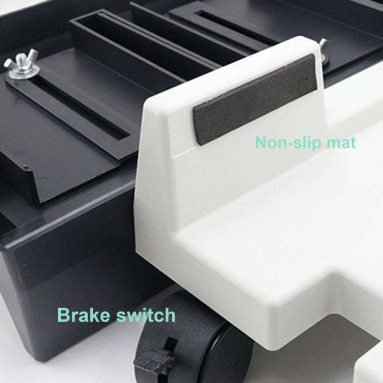 ZJ008 Computer Host Bracket with Brake Movable Tray(Gray White)