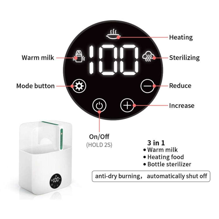 Cmbear ZRN-0803 Baby Bottle Sterilizer Food Warmer(EU Plug)