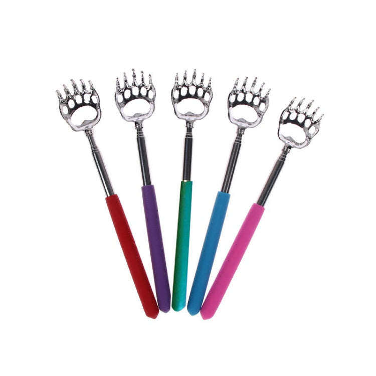 Bear Claw Shape Stainless Steel Telescopic Massage Scratcher, Random Color Delivery(Feet)