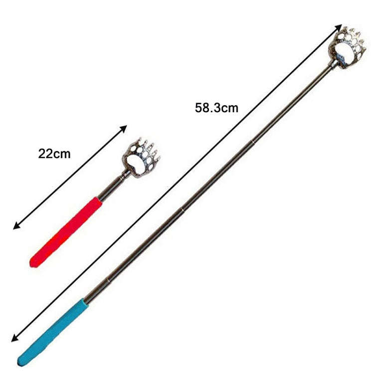 Bear Claw Shape Stainless Steel Telescopic Massage Scratcher, Random Color Delivery(Feet)