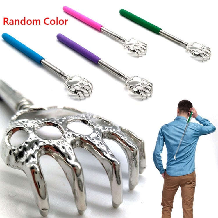 Bear Claw Shape Stainless Steel Telescopic Massage Scratcher, Random Color Delivery(Feet)