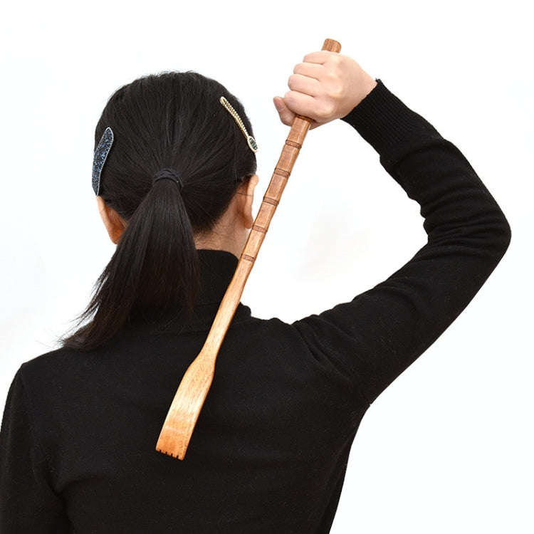 BQR01 Back Scratcher Long Handle Wooden Massage Scratcher, Style: Square Red