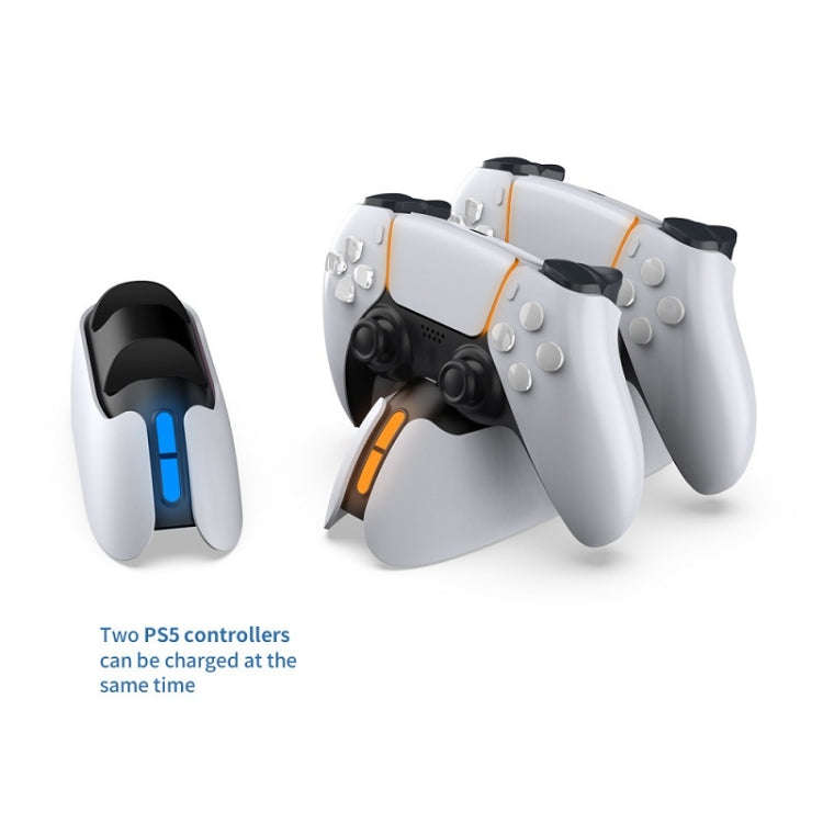 DOBE TP5-05103 Contact-Type Gamepad Charging Base With Indicator Light For PS5(White)