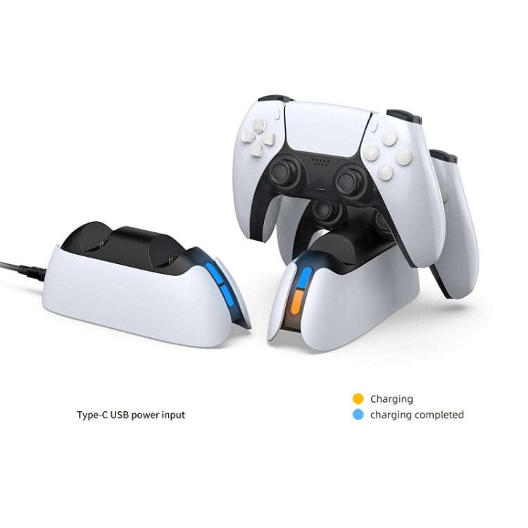 DOBE TP5-05103 Contact-Type Gamepad Charging Base With Indicator Light For PS5(White)
