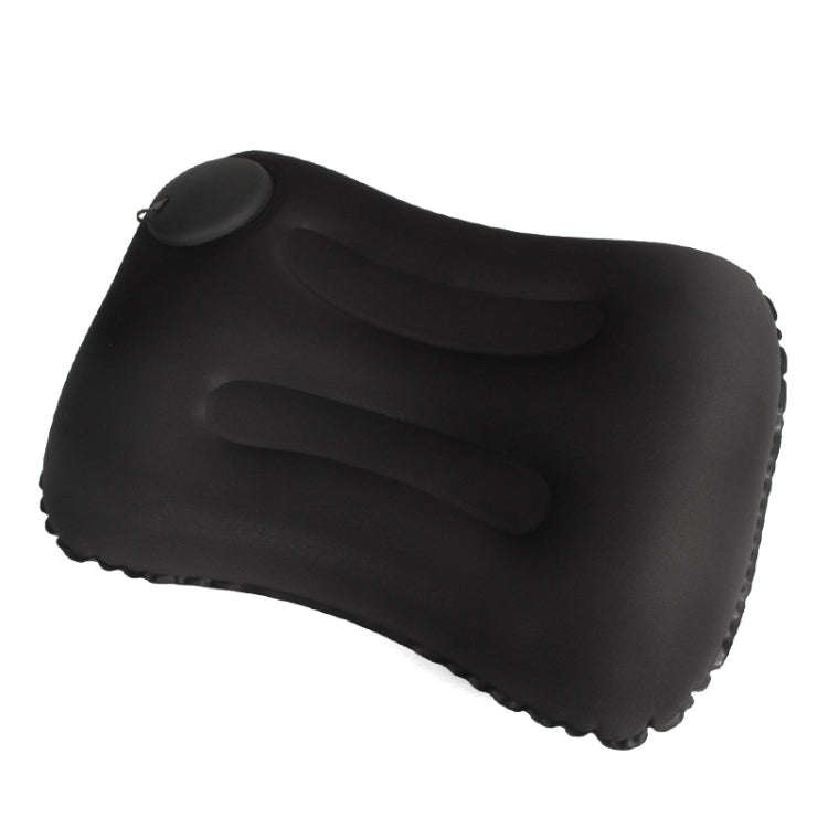 Travel Inflatable Press U-Shaped Neck Guard Pillow, Colour: Milk Silk U018-01Black