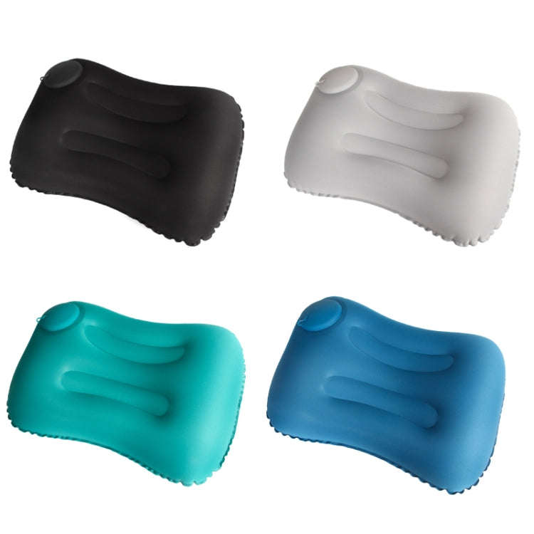 Travel Inflatable Press U-Shaped Neck Guard Pillow, Colour: Milk Silk U018-2Gray