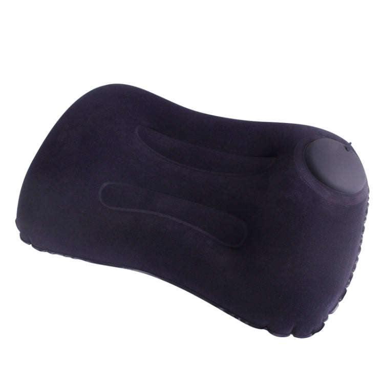 Travel Inflatable Press U-Shaped Neck Guard Pillow, Colour: Flocked U019-04Navy Blue
